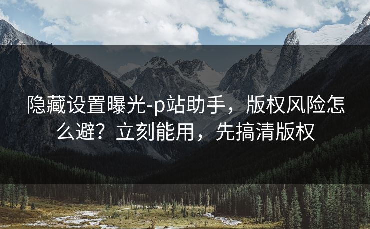 隐藏设置曝光-p站助手，版权风险怎么避？立刻能用，先搞清版权